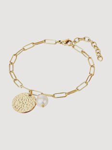 Goudkleurige armband Marlene met parel