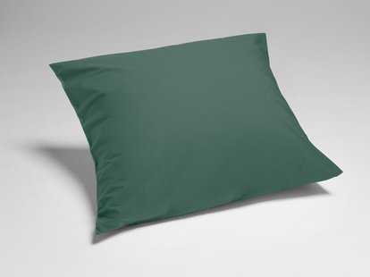 Yumeko Kussensloop percal katoen forest green 65x65 100% biologisch en fairtrade katoen, percal geweven