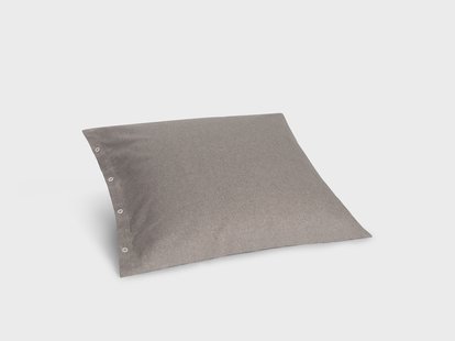 Yumeko Kussensloop flanel stone brown 65x65 100% biologisch katoen, flanel (licht geborsteld)