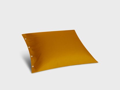 Yumeko Kussensloop flanel indian yellow 65x65 100% biologisch katoen, flanel (licht geborsteld)