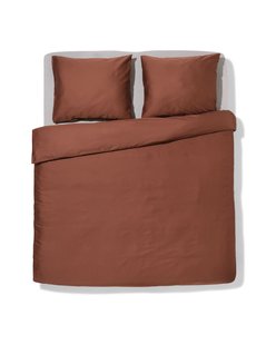 HEMA Dekbedovertrek 240x200/220cm hotel katoen satijn bruin (bruin)