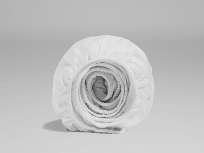 Yumeko Hoeslaken katoen satijn pure white 140x190x30 100% biologisch en fairtrade katoen, satijn geweven
