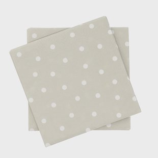 Scandi Essentials Fine dots papieren servet Wit-beige, 20-pack, 33x33 cm