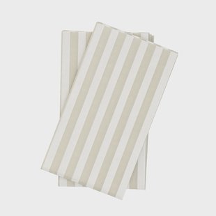 Scandi Essentials Bold Stripe papieren servet Wit-beige, 15-pack, 33x40 cm