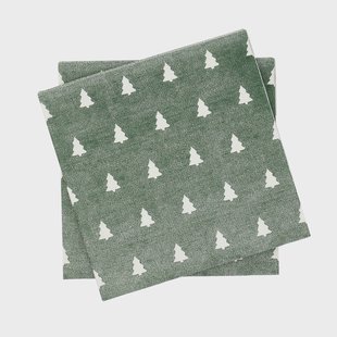 Scandi Essentials Linen trees servet 33x33 cm 20-pack Green-white