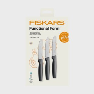 Fiskars Functional Form tafelmesjes Roestvrij staal, 3-pack
