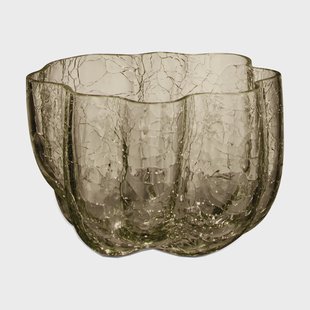 Kosta Boda Crackle kaarsenhouder 5,8 cm taupe