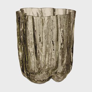 Kosta Boda Crackle vaas 12,1 cm taupe