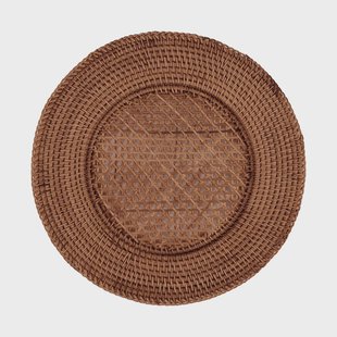 Pick a Poppy Classic Rattan placemat Dark Brown, 33 cm