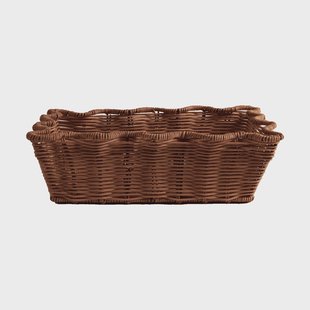 Pick a Poppy Scallop Rattan mand Dark Brown, 20x30 cm