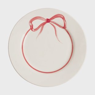 Pick a Poppy Bow bord Dark pink, 28 cm
