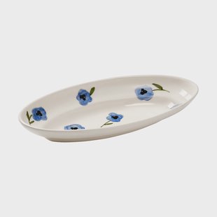 Pick a Poppy Madelen Möllard Pansy serveerschaal Blue, small, 22,5 cm