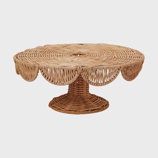 Pick a Poppy Scallop Cake serveerschaal Natural, 30x12 cm