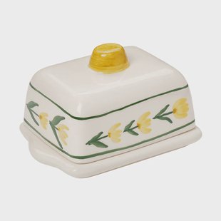 Pick a Poppy Cottage Flower botervloot Yellow, 17x11,5 cm