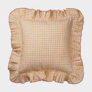 Pick a Poppy Vichy kussen Light Yellow, 40x40 cm