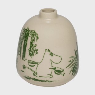 Moomin Arabia Mystikens skog Moomin vaas Groen, 8,3 cm