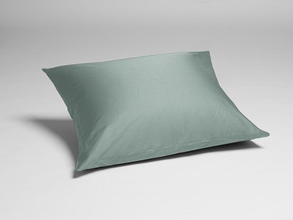 Yumeko Kussensloop katoen satijn sea green 65x65 100% biologisch en fairtrade katoen, satijn geweven