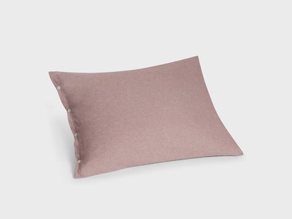 Yumeko Kussensloop flanel mauve chambray 65x65 100% biologisch katoen, flanel (licht geborsteld)