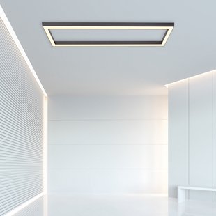 Lines Square LED plafondlamp, 110 cm, grafiet, met afstandsbediening - PURE PURE Lines Square - Woonkamer - Modern - Metaal - Hoekig