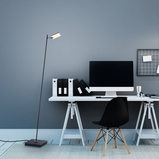 Mira LED vloerlamp, black pearl, afstandsbediening - PURE Pure Mira - Woonkamer - Modern - Metaal - Met lampenkap