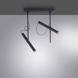 Tutua LED plafondlamp, 2-lamps, zwart - PURE Pure Tutua - Woonkamer - Modern - Metaal - Meerdere lampen