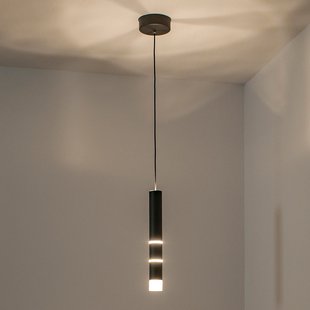 Vega LED hanglamp, een cilinder, zwart - PURE - Woonkamer - Modern - Metaal - 1 lamp