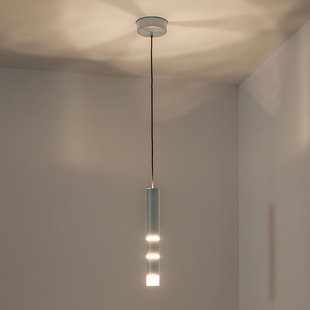 Vega LED hanglamp, een cilinder, aluminium - PURE - Woonkamer - Modern - Metaal - 1 lamp