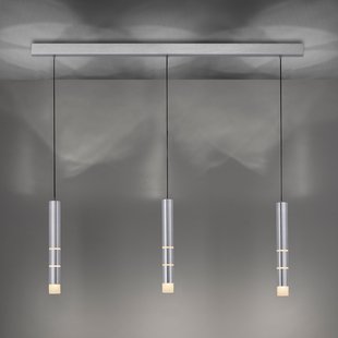Vega LED hanglamp, drie cilinders, aluminium - PURE - Woonkamer - Modern - Metaal - Meerdere lampen