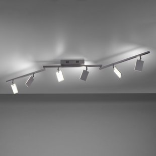 Mira plafondlamp, diamond, 6-lamps, afstandsbediening, CCT - PURE - Woonkamer - Modern - Metaal - Meerdere lampen