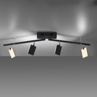 Mira plafondlamp, black pearl, 4-lamps, afstandsbediening, CCT - PURE - Woonkamer - Modern - Metaal - Meerdere lampen