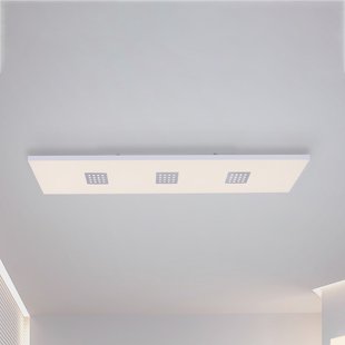 Neo LED plafondlamp, 120 cm, aluminium, CCT, afstandsbediening - PURE - Woonkamer - Modern - Metaal - Hoekig