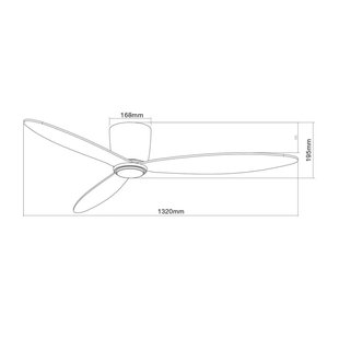 Airfusion Radar plafondventilator zwart 132 cm, stil, Beacon Beacon Lighting - Woonkamer - Modern - Hout