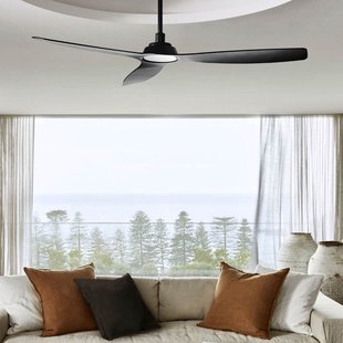 Moto plafondventilator, zwart, Ø 132 cm, stil - Beacon Beacon Lighting - Woonkamer - Modern - Kunststof