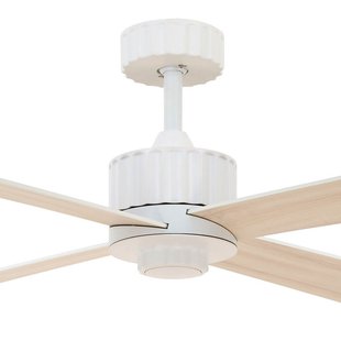 Newport plafondventilator met verlichting, wit/eiken, stil - Beacon Beacon Lighting - Woonkamer - Modern - Hout