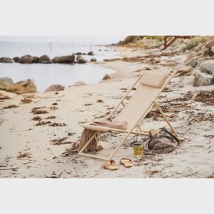 Sunny metalen verstelbare strandstoel taupe