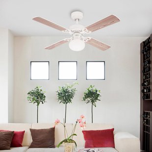 Vegas-ventilator, verlichting, wit/dennenhout, stil - Westinghouse - Woonkamer