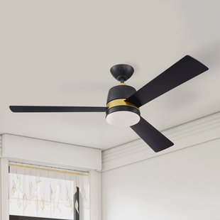Tristan plafondventilator met verlichting, zwart/hout, Westinghouse - Woonkamer