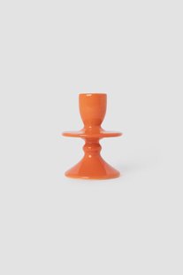 Oranje ruffle kandelaar small