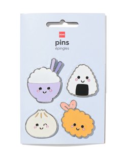 HEMA Pins 3.5x3.5cm dumpling - 4 stuks (multicolor)