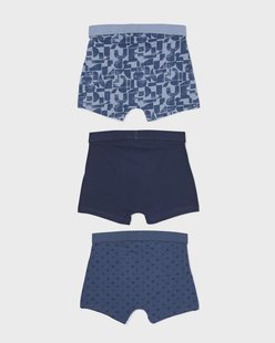 HEMA Kinderboxers blob - 3 stuks blauw (blauw)