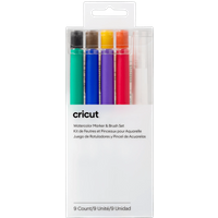 Cricut Aquarel markers en kwasten 9-pack 1.0 mm