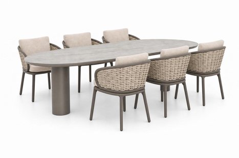 Apple Bee Pine Key/Guave 240x120 cm dining tuinset 7-delig