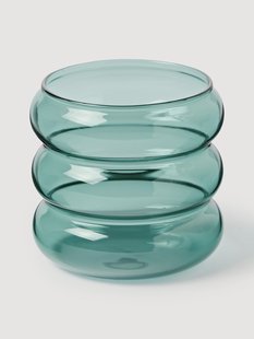 Mondgeblazen borosilicaatglas kleine tumblers Bubbly, 4-delig