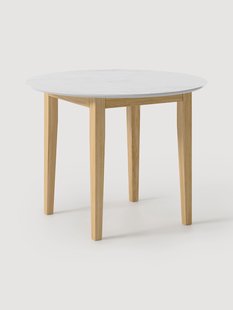 Ronde eetkamertafel Jackson met marmerlook, in verschillende formaten