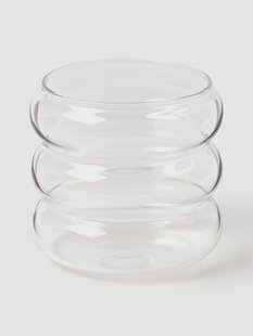Mondgeblazen borosilicaatglas kleine tumblers Bubbly, 4-delig