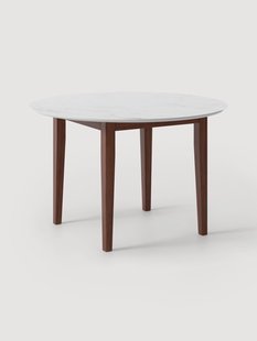 Ronde eetkamertafel Jackson met marmerlook, in verschillende formaten