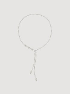 Zilveren ketting Kora met parels