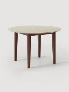 Ronde eettafel Jackson met travertijn effect, in verschillende formaten