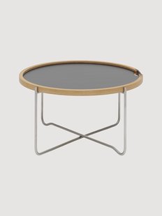 Ronde salontafel CH417 met omkeerbaar dienblad
