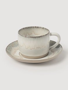 Handgemaakte koffiekopjes Myrtille met schoteltjes, 4-delig